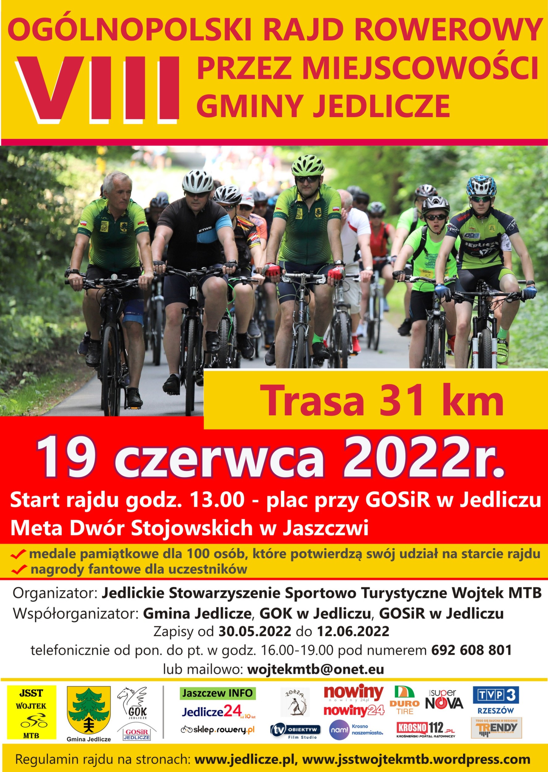 VIII rajd rowerowy przez miejscowości gminy Jedlicze 2022