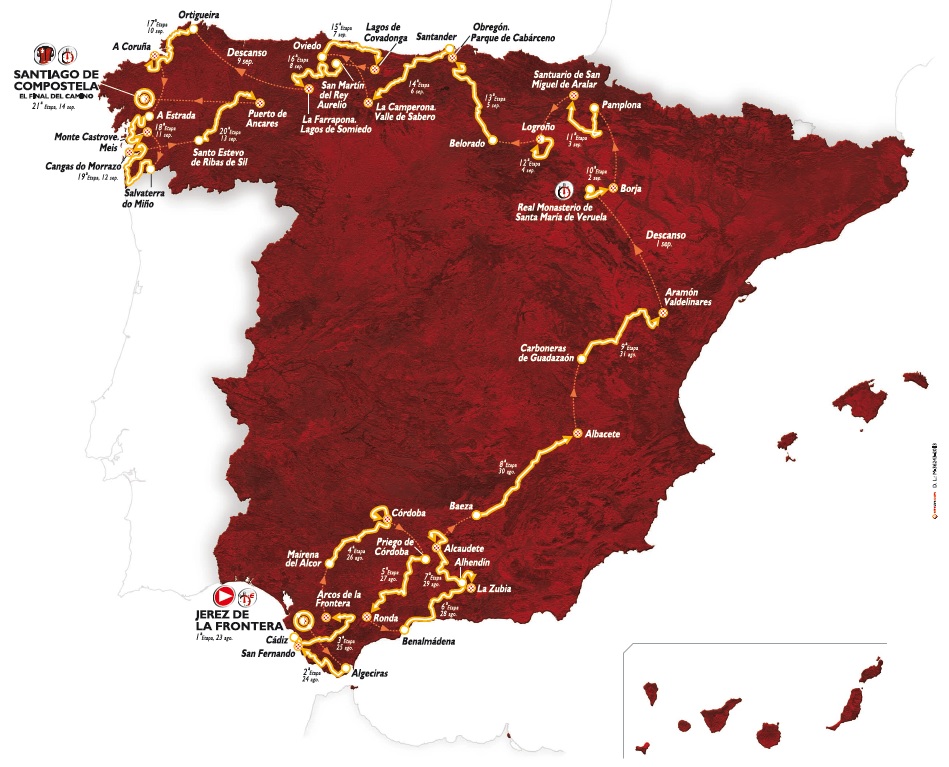 Vuelta 2014 - Trasa
