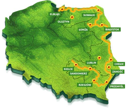 Mapka trasy Green Velo